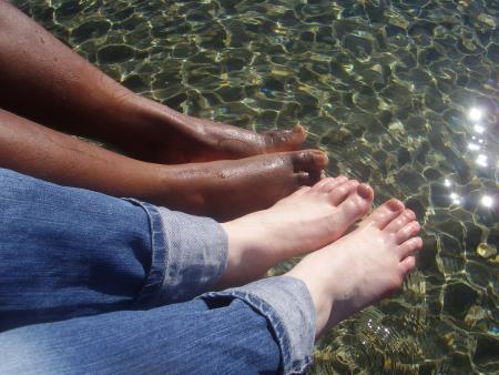 feet of Cecile and mine!!